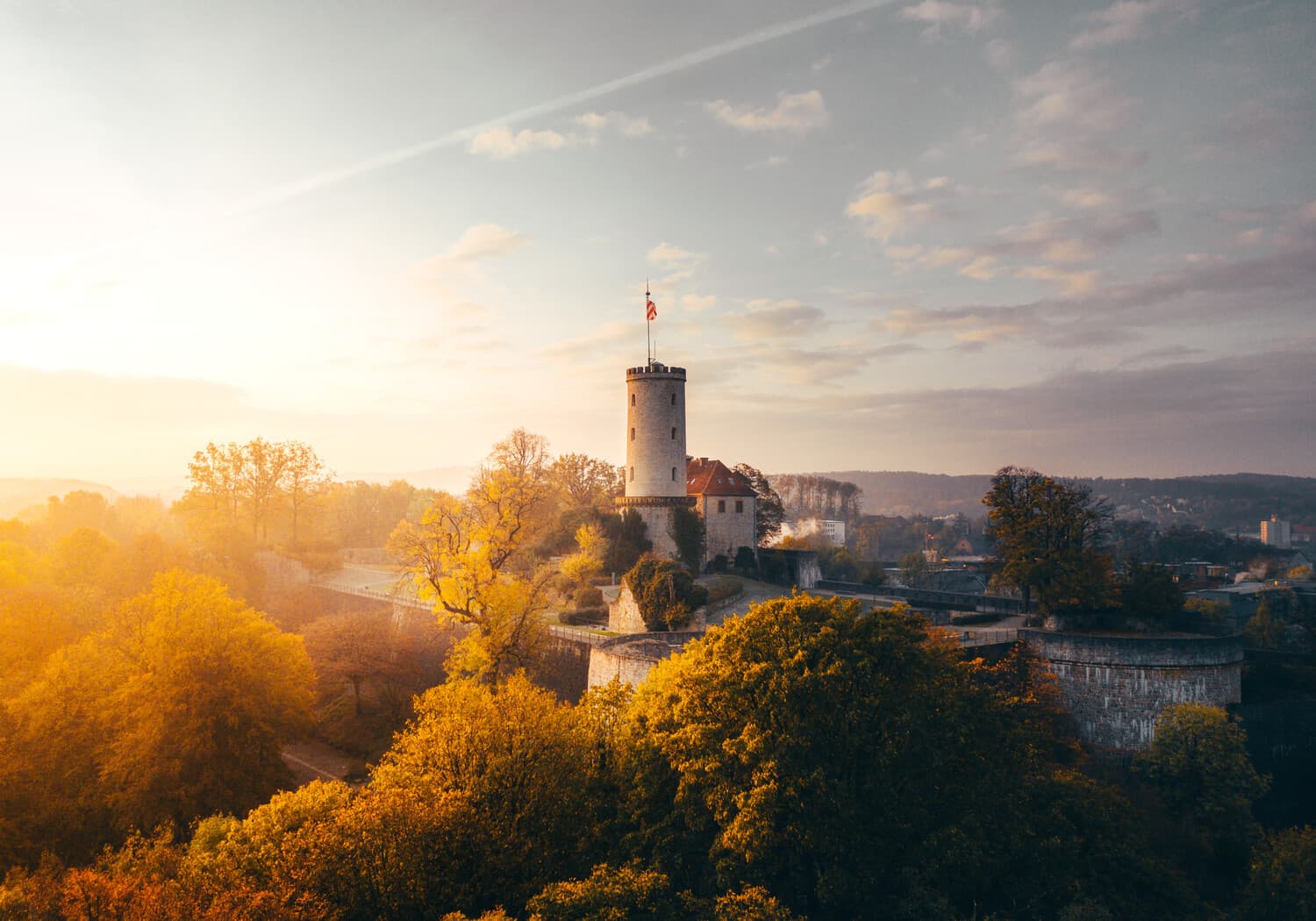 Sparrenburg im Sonnenaufgangslicht