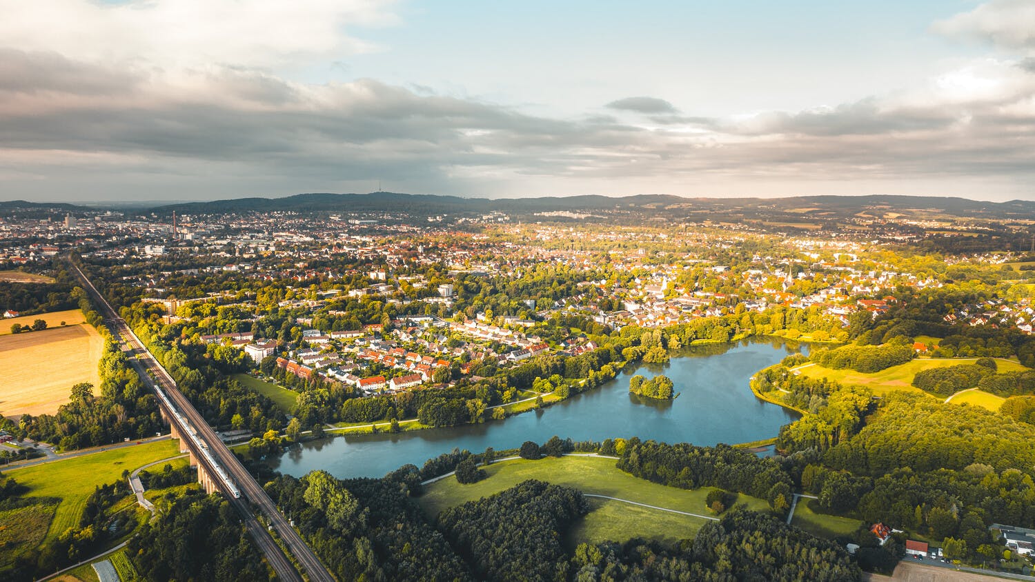 Luftaufnahme Obersee Bielefeld